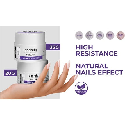 Andreia Professional Acrylic Builder Powder for Nail Extensions Cover Pink 20g