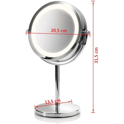 Medisana CM 840 Round Cosmetic Mirror with LED Lighting and 5x Magnification 360° Swivel
