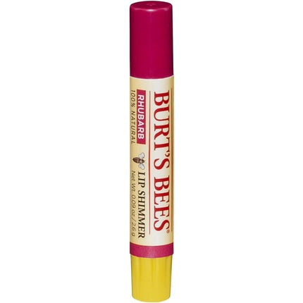 Burt's Bees 100% Natural Moisturizing Lip Shimmer Rhubarb with Shea Butter Beeswax and Vitamin E 2.6g