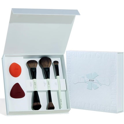 Jessup Face Makeup Brushes with Makeup Sponge