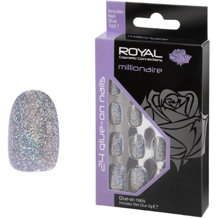 Royal 24 Glue-On Nails Millionaire