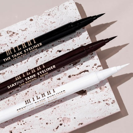 Milani The Tank Liquid Eyeliner No-Skip Waterproof Formula Makeup Pen Long Lasting Smudgeproof 120 Brown