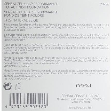 Sensai Cellular Performance Total Finish Foundation Refill TF Number 22 Natural Beige 12g