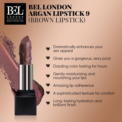 BEL LONDON BL Argan Lipstick Dusty Rose Amazing Lipsticks For Women Soft Kissable Lips Long Lasting Keep Your Radiance All Day And Night 09