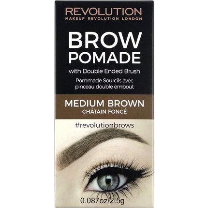 Makeup Revolution Brow Pomade Medium Brown 2.5g
