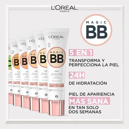 L'Oréal Paris BB Crème C'est Magic 5-in-1 Moisturising Tint Cream 24H For All Skin Types Light and Natural Coverage SPF 11 Tint Very Bright 01 30ml