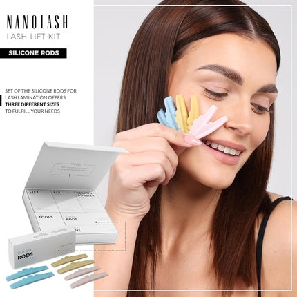 Nanolash Silicone Rods 3 Pairs Lash Lift Rods Silicone Pads for Eyelash Lifting Shields