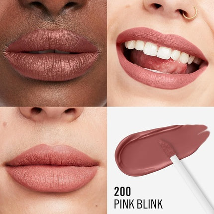 Rimmel London Lasting Mega Matte Liquid Lipstick Long-Lasting Hydrating Vegan Formula 7.4ml 200 Pink Blink