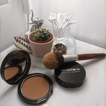 Sandstone Scandinavia Infinite Summer Bronzer Luxurious Face Bronzers with Rich Color for Natural Summer Glow Allergy Certified Vegan Makeup Suitable for Sensitive Skin Types 0.30 Ounce