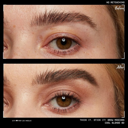NYX Professional Makeup Thick It Stick It Thickening Brow Mascara Eyebrow Gel Cool Blonde 02