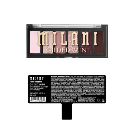 Milani Gilded Mini Eyeshadow Palette with 6 Matte and Shimmer Hues - The Wine Down