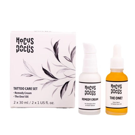 Hocus Pocus Tattoo Care Remedy Cream And The One Tattoo Care Oil Set - 30ml Each