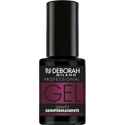 Deborah Milano Professional Semi-Permanent Nail Polish Number 21 Burgundy Plumping Effect Long Lasting for Intense and Shiny Nails 4.5ml