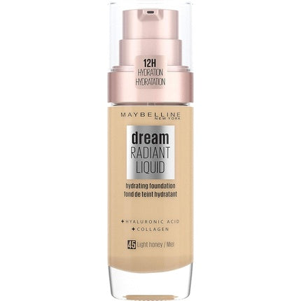 Maybelline Dream Radiant Liquid Hydrating Foundation with Hyaluronic Acid and Collagen 45 Light Honey