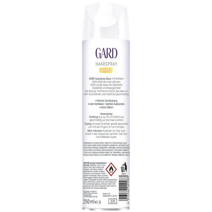 GARD Hairspray Gloss Hair Spray Shine 250ml