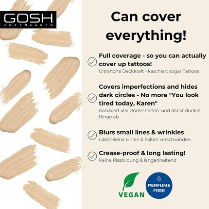 Gosh Concealer High Coverage 003 Sand for Optimal Coverage Liquid Makeup