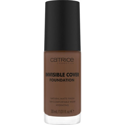Catrice Invisible Cover Foundation 30ml 075W Nude Moisturizing Long-Lasting Natural for Dry Skin Vegan Oil-Free Paraben-Free Microplastic-Free