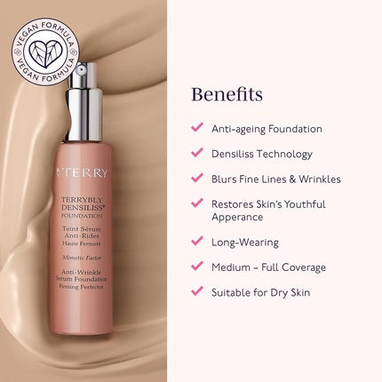 By Terry Terrybly Densiliss Foundation Long Lasting Anti-Aging Solution Medium Peach 1.01 fl oz