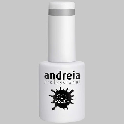 Andreia Semi-Permanent Nail Gel Polish for UV/LED Lamp Intense Shine and 4 weeks Lasting French Manicure Nail Gel Varnish Colour 278 Grey Shades of Purple 10.5ml