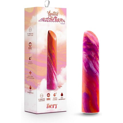 Blush Novelties Limited Addiction Fiery Power Vibe 10 RumbleTech Deep Rumbly Vibration Settings Rechargeable Waterproof