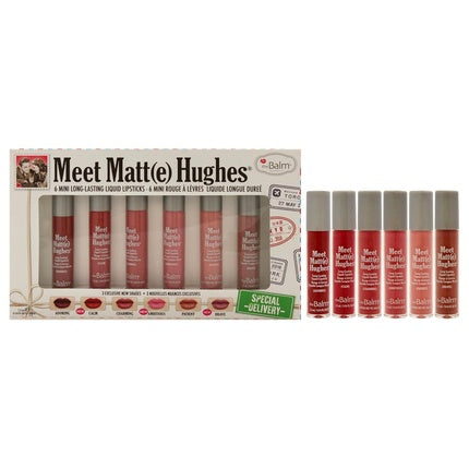Meet Matte Hughes Mini Long-Lasting Liquid Lipsticks Set by the Balm for Women 6 Pc 0.04oz Lipstick - Adoring Calm Charming Ambitious Patient Brave