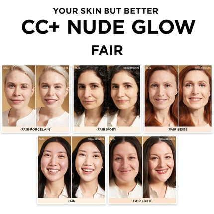 IT Cosmetics Your Skin But Better CC+ and Nude Glow Lightweight Medium Coverage Foundation and Glow Serum Fair Porcelain 1g
