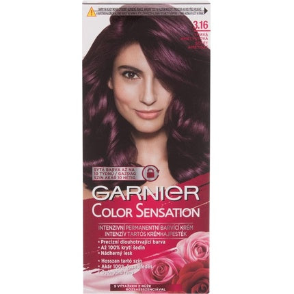 Garnier Color Sensation Intense Permanent Hair Color 3.16 Dark Purple 40ml