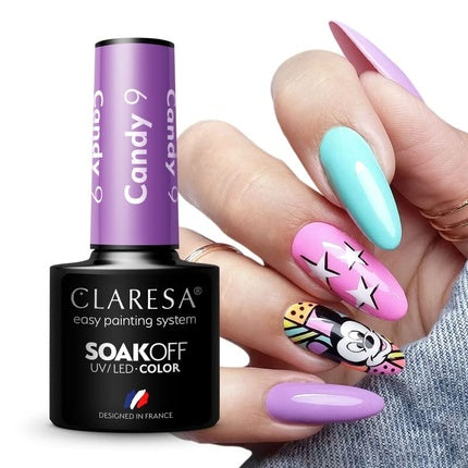 Claresa Soak Off Uv/Led Hybrid Nail Polish 9 Candy 5g