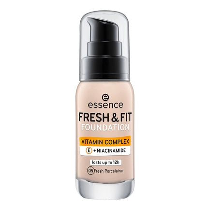Essence Fresh & Fit Foundation Makeup with Vitamins 30ml - Shade 05 Fresh Porcelain Nude Vegan