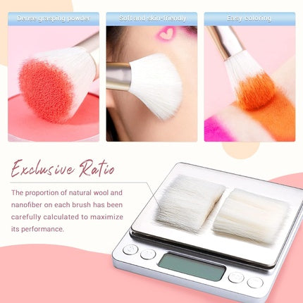 Jessup Makeup Brushes Set Professional 25PCS Pink Premium Natural Powder Foundation Eyeshadow Blending Concealer Blush Highlight Labeled Brushes T290