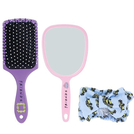 Paladone Friends Beauty Accessories Gift Set - Includes Makeup Headband, Paddle Hairbrush, and Hand Mirror - Officially Licensed Merchandise