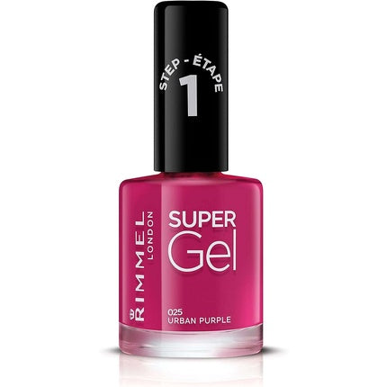 Rimmel London Supergel Kate Nail Lacquer 025 Urban Purple 12ml