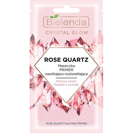 Bielenda Crystal Glow Rose Quartz Moisturising and Brightening Face Mask Primer 8g