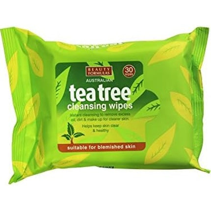 Beauty Formulas Australian Tea Tree Cleansing Wipes 30 Count