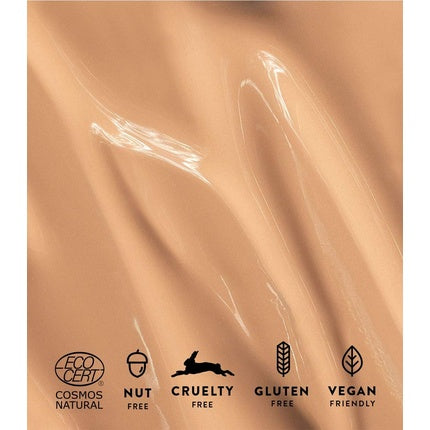 MÁDARA Skin Equal Liquid Foundation for Face Makeup #40 Sand Organic Skincare Soft Glow Air Mineral Foundation with Hyaluronic Acid and SPF15 Adjustable Coverage 30ml