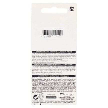 Maybelline Superstay Matte Lipstick 5ml 20 Pioneer Mat