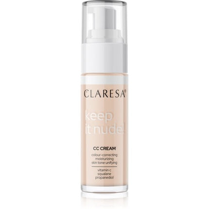 Claresa Keep It Nude Cc Cream Color Correcting Cream 101 Light 33g