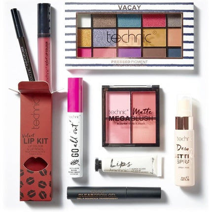 Technic 8 Piece Full Face Makeup Gift Set - Vegan and Cruelty Free