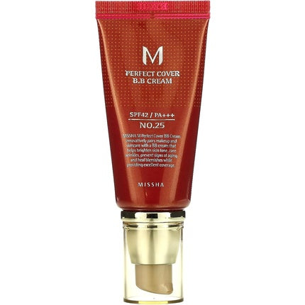 Missha M Perfect Cover BB Cream SPF42 PA+++ 25 Warm Beige 50ml Honey 50ml