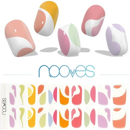 NOOVES NAILS Premium Precured Gel Nail Foils Paradise Art Design Semi-Hardened Gel Nail Strips Semi-Permanent Gel Stickers