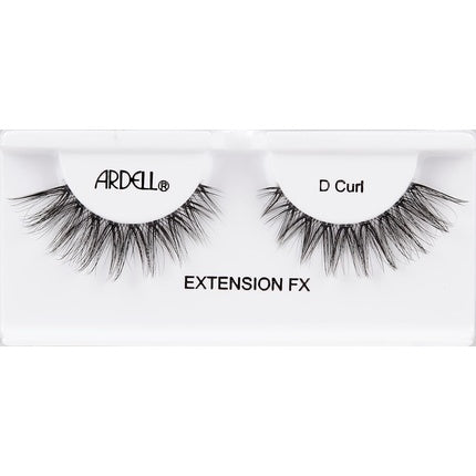 Ardell False Eyelashes Extension FX D Curl Black Long Flared Almond Deep-Set Eyes Silky-Soft Knot-Free Invisiband Comfortable Wear Vegan-Friendly