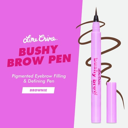 Lime Crime Bushy Brow Pen Brownie Thin Precision Eyebrow Pencils - Vegan and Cruelty-Free
