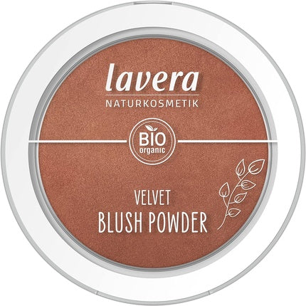 lavera Velvet Blush Powder Cashmere Brown 03 with Organic Almond Oil and Vitamin E Shimmering Velvety Texture 5g
