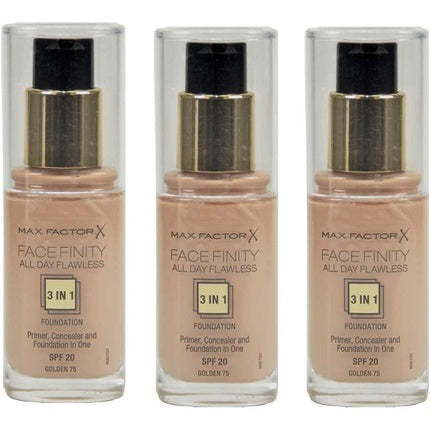 Max Factor Facefinity All Day Flawless 3in1 Foundation Golden 75 30ml