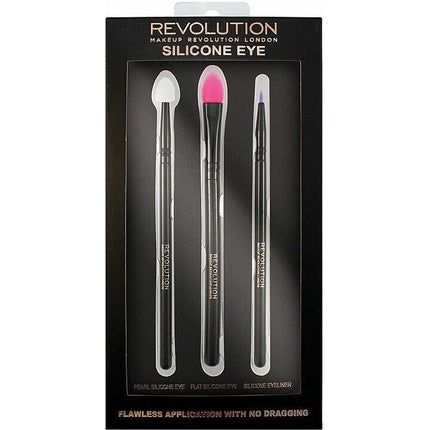 Revolution Makeup Silicone Eye Brush Set 3 Pieces - Brand New Sealed Box