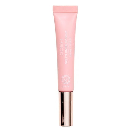 GOSH Tinted Lip Balm with SPF 15 Vegan Lip Care Stick in Rose (003) Moisturizing Lip Balm
