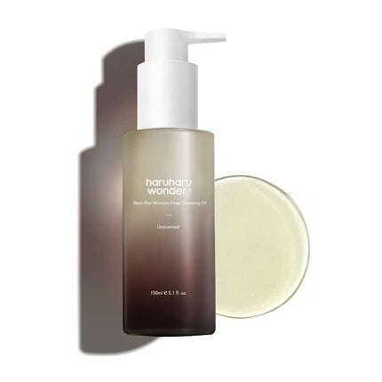 Haruharu Wonder Black Rice Moisture Deep Cleansing Oil 5.1 fl.oz / 150ml Korean Facial Cleanser Makeup Remover