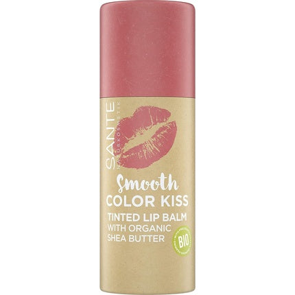 Sante Naturkosmetik Smooth Color Kiss Tinted Lip Balm with Organic Shea Butter 01 Soft Coral 8.5g
