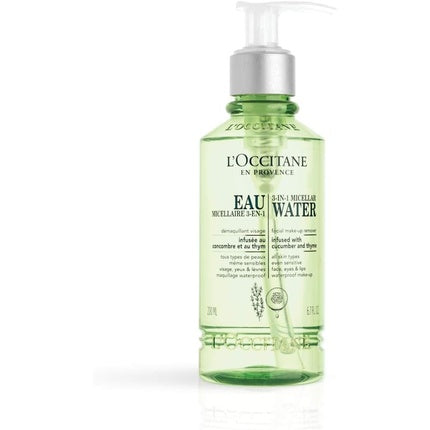 L'OCCITANE 3-in-1 Micellar Water 200ml - Makeup Remover Cleansing Moisturizing and Soothing Vegan Formula Luxury Face Care