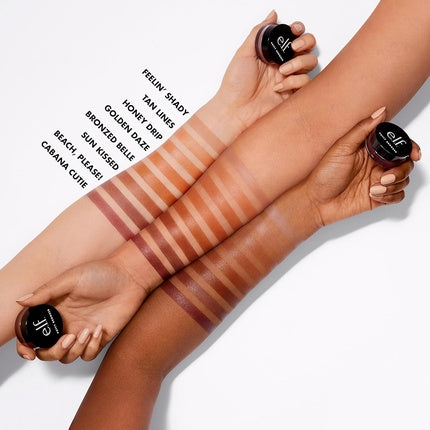 e.l.f. Putty Bronzer Creamy Highly Pigmented Formula Long-Lasting Bronzed Glow Infused with Argan Oil Vitamin E Tan Lines 0.35 Oz 10g